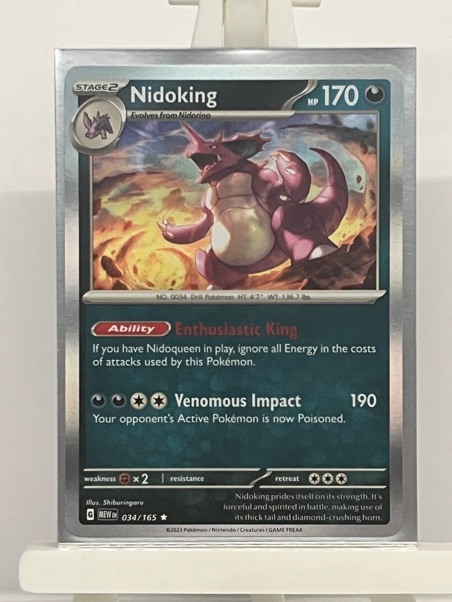 Pokémon TCG - Nidoking 034/165 MEW 151 - English