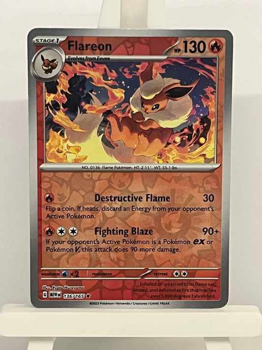 Pokémon TCG - Flareon 136/165 MEW 151 - English