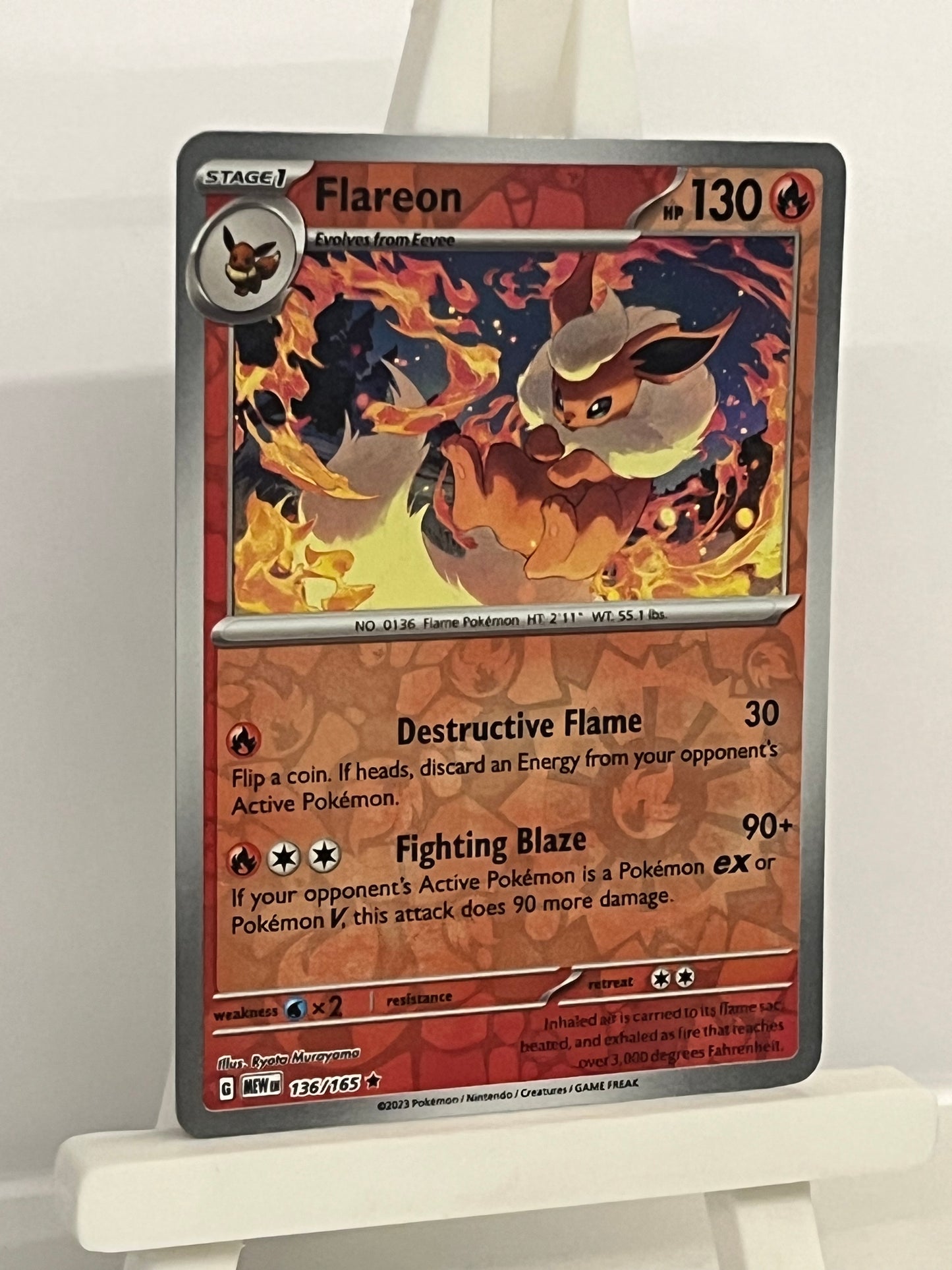 Pokémon TCG - Flareon 136/165 MEW 151 - English