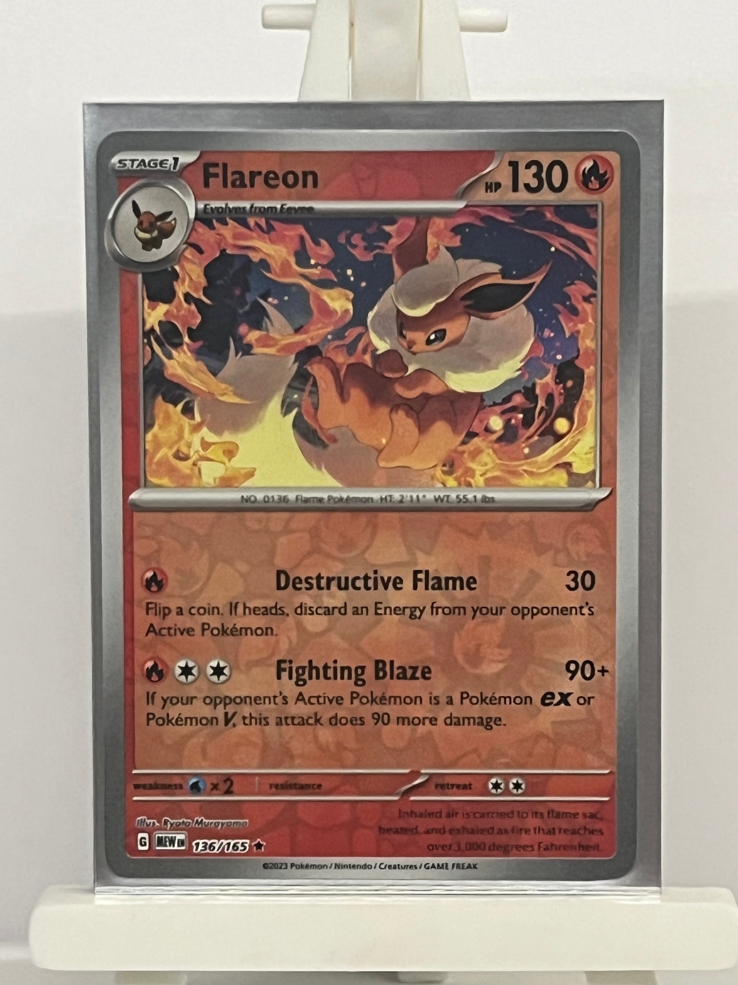 Pokémon TCG - Flareon 136/165 MEW 151 - English