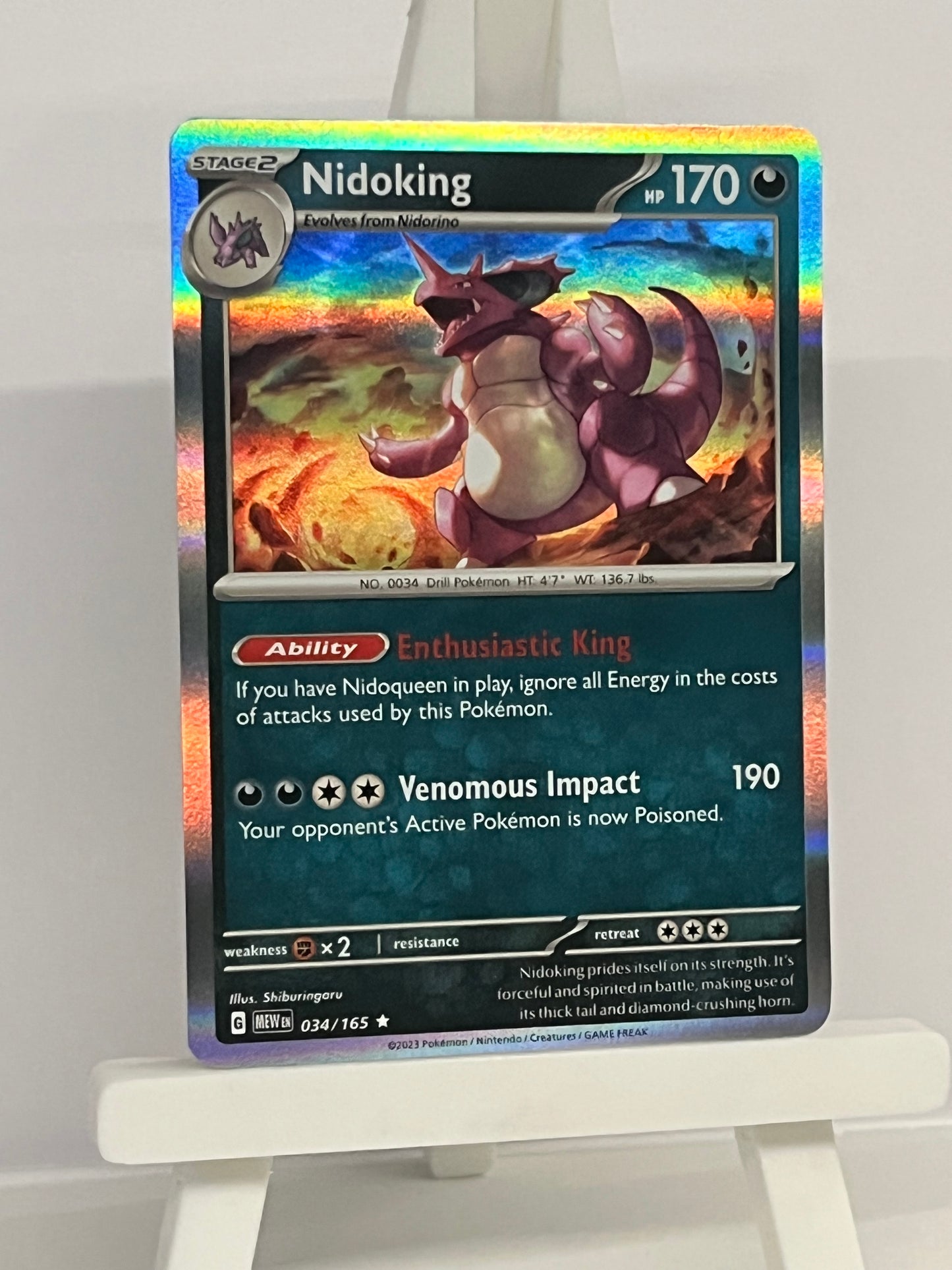 Pokémon TCG - Nidoking 034/165 MEW 151 - English