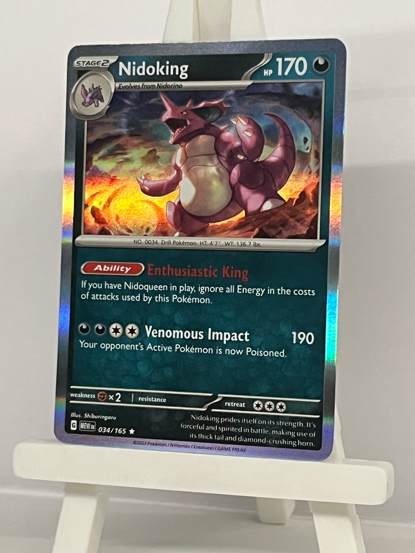 Pokémon TCG - Nidoking 034/165 MEW 151 - English