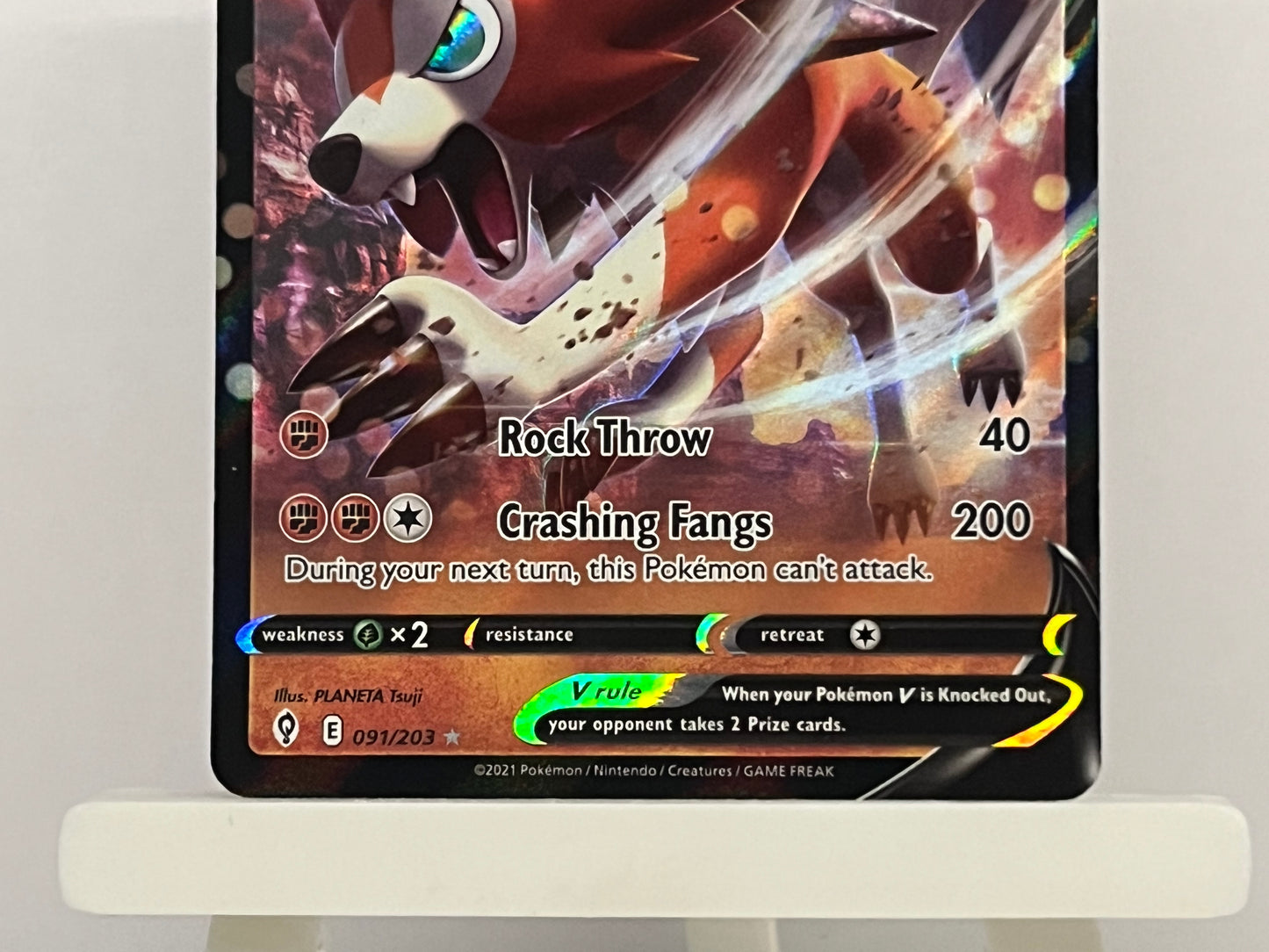 Pokémon TCG - Lycanroc V 091/203 EVS Evolving Skies - English