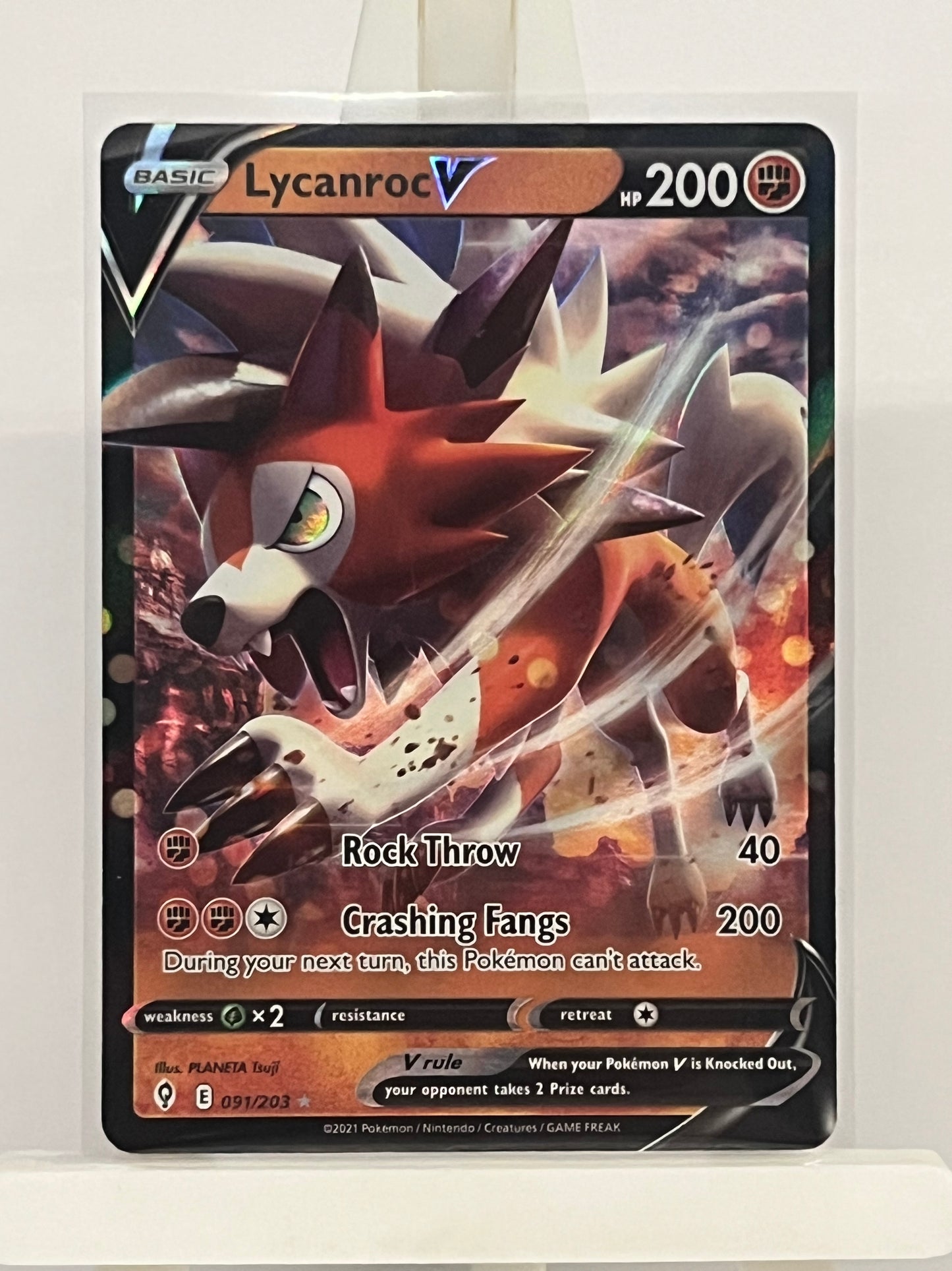 Pokémon TCG - Lycanroc V 091/203 EVS Evolving Skies - English