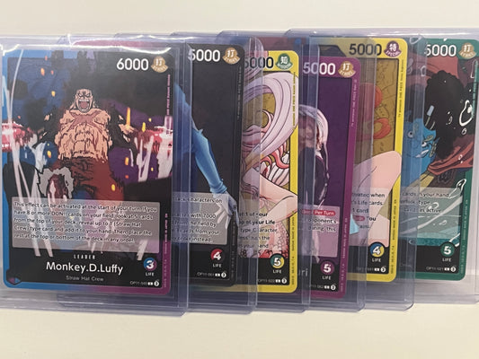 One Piece TCG - OP11 x6 mixed Leader Cards - English